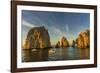 Sunrise with Fishing Boats at Land's End, Cabo San Lucas, Baja California Sur-Michael Nolan-Framed Photographic Print