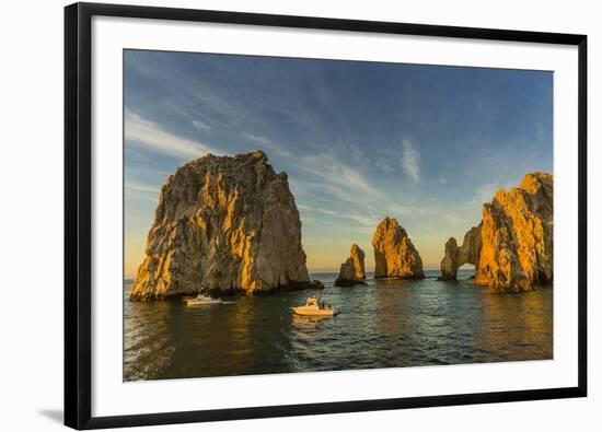 Sunrise with Fishing Boats at Land's End, Cabo San Lucas, Baja California Sur-Michael Nolan-Framed Photographic Print