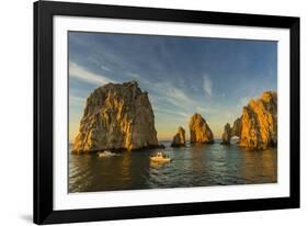 Sunrise with Fishing Boats at Land's End, Cabo San Lucas, Baja California Sur-Michael Nolan-Framed Photographic Print