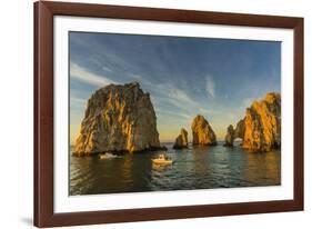 Sunrise with Fishing Boats at Land's End, Cabo San Lucas, Baja California Sur-Michael Nolan-Framed Photographic Print