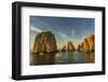 Sunrise with Fishing Boats at Land's End, Cabo San Lucas, Baja California Sur-Michael Nolan-Framed Photographic Print