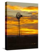 Sunrise with Windmill, Cimarron, New Mexico, USA-Maresa Pryor-Stretched Canvas