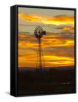 Sunrise with Windmill, Cimarron, New Mexico, USA-Maresa Pryor-Framed Stretched Canvas