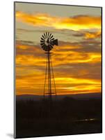 Sunrise with Windmill, Cimarron, New Mexico, USA-Maresa Pryor-Mounted Photographic Print