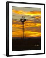 Sunrise with Windmill, Cimarron, New Mexico, USA-Maresa Pryor-Framed Photographic Print