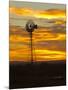 Sunrise with Windmill, Cimarron, New Mexico, USA-Maresa Pryor-Mounted Photographic Print