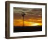 Sunrise with Windmill, Cimarron, New Mexico, USA-Maresa Pryor-Framed Photographic Print