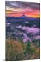 Sunrise World at Mount Hood, Fog at Sandy River Oregon-Vincent James-Mounted Photographic Print