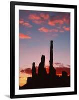 Sunrise, Yei Bi Chei and the Totem Pole, Monument Valley, Arizona-Michel Hersen-Framed Photographic Print