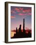 Sunrise, Yei Bi Chei and the Totem Pole, Monument Valley, Arizona-Michel Hersen-Framed Photographic Print