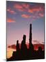 Sunrise, Yei Bi Chei and the Totem Pole, Monument Valley, Arizona-Michel Hersen-Mounted Photographic Print