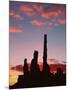 Sunrise, Yei Bi Chei and the Totem Pole, Monument Valley, Arizona-Michel Hersen-Mounted Photographic Print