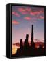 Sunrise, Yei Bi Chei and the Totem Pole, Monument Valley, Arizona-Michel Hersen-Framed Stretched Canvas