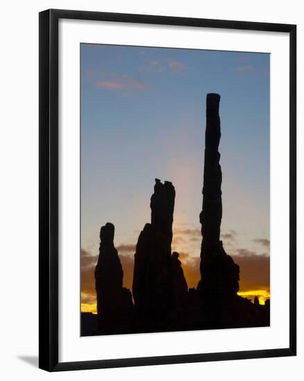 Sunrise, Yei Bi Chei and Totem Pole, Monument Valley, Arizona-Michel Hersen-Framed Photographic Print