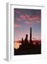 Sunrise, Yei Bi Chei and Totem Pole, Monument Valley, Arizona-Michel Hersen-Framed Photographic Print