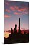 Sunrise, Yei Bi Chei and Totem Pole, Monument Valley, Arizona-Michel Hersen-Mounted Photographic Print