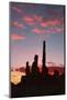 Sunrise, Yei Bi Chei and Totem Pole, Monument Valley, Arizona-Michel Hersen-Mounted Photographic Print