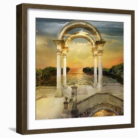 Sunrise-sattva_art-Framed Art Print