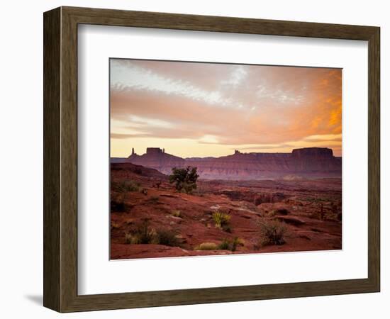 Sunrises in the Moab Desert - Viewed from the Fisher Towers - Moab, Utah-Dan Holz-Framed Photographic Print