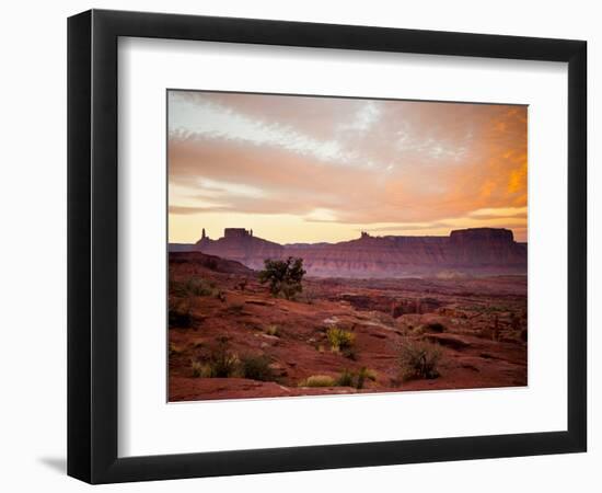 Sunrises in the Moab Desert - Viewed from the Fisher Towers - Moab, Utah-Dan Holz-Framed Photographic Print