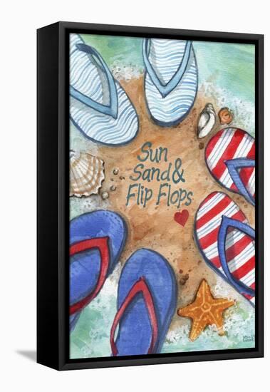 Suns And Flip Flops-Melinda Hipsher-Framed Stretched Canvas