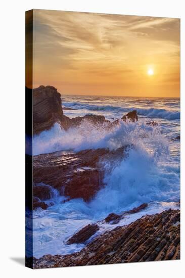 Sunscape Splash at Montaña de Oro State Park-null-Stretched Canvas