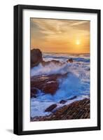 Sunscape Splash at Montaña de Oro State Park-null-Framed Photographic Print