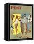 "Sunscreen?" Saturday Evening Post Cover, August 16, 1958-Kurt Ard-Framed Stretched Canvas