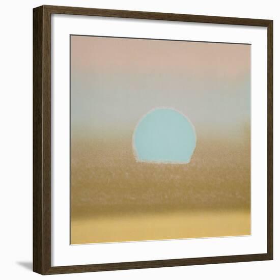 Sunset, 1972 (gold, blue)-Andy Warhol-Framed Art Print