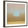 Sunset, 1972 (gold, blue)-Andy Warhol-Framed Art Print