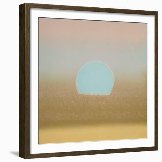 Sunset, 1972 (gold, blue)-Andy Warhol-Framed Art Print