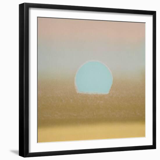 Sunset, 1972 (gold, blue)-Andy Warhol-Framed Art Print