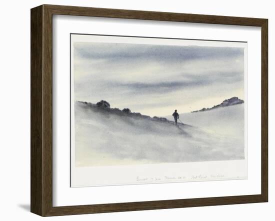 Sunset, 7Pm, March 30.11, Hut Point, Ski Slope, 1911-Edward Adrian Wilson-Framed Giclee Print