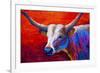 Sunset Ablaze Longhorn-Marion Rose-Framed Giclee Print