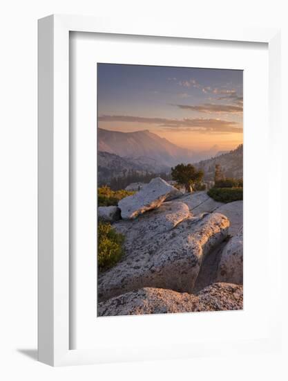 Sunset Above Half Dome-Adam Burton-Framed Photographic Print