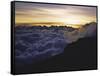 Sunset Above the Clouds, Kilimanjaro-Michael Brown-Framed Stretched Canvas