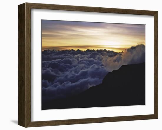 Sunset Above the Clouds, Kilimanjaro-Michael Brown-Framed Premium Photographic Print