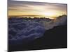 Sunset Above the Clouds, Kilimanjaro-Michael Brown-Mounted Premium Photographic Print