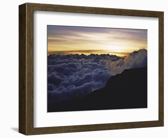 Sunset Above the Clouds, Kilimanjaro-Michael Brown-Framed Photographic Print