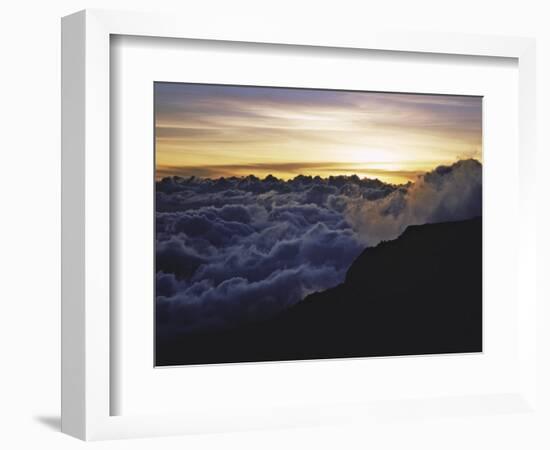 Sunset Above the Clouds, Kilimanjaro-Michael Brown-Framed Photographic Print