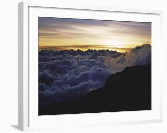 Sunset Above the Clouds, Kilimanjaro-Michael Brown-Framed Photographic Print