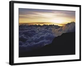 Sunset Above the Clouds, Kilimanjaro-Michael Brown-Framed Photographic Print