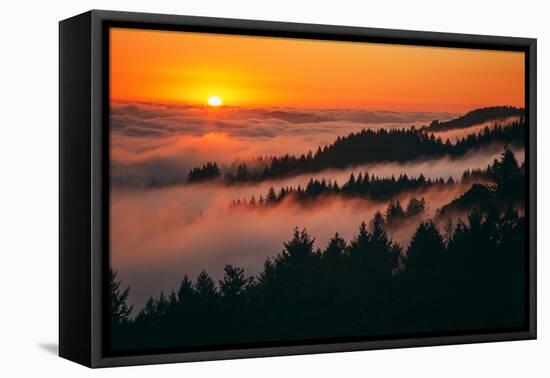 Sunset Above the Fog San Francisco Bay Area Mount Tamalpais-Vincent James-Framed Stretched Canvas