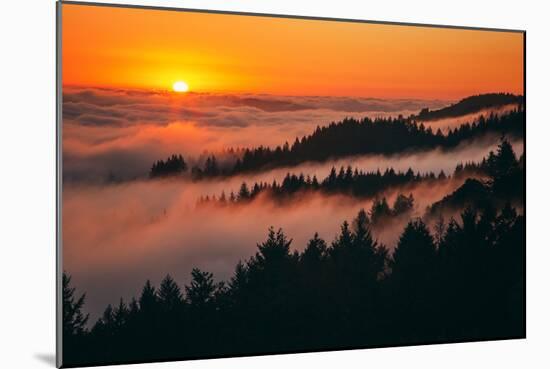 Sunset Above the Fog San Francisco Bay Area Mount Tamalpais-Vincent James-Mounted Premium Photographic Print