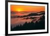 Sunset Above the Fog San Francisco Bay Area Mount Tamalpais-Vincent James-Framed Photographic Print