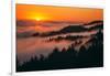 Sunset Above the Fog San Francisco Bay Area Mount Tamalpais-Vincent James-Framed Photographic Print