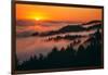 Sunset Above the Fog San Francisco Bay Area Mount Tamalpais-Vincent James-Framed Photographic Print