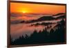 Sunset Above the Fog San Francisco Bay Area Mount Tamalpais-Vincent James-Framed Photographic Print