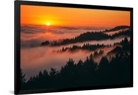 Sunset Above the Fog San Francisco Bay Area Mount Tamalpais-Vincent James-Framed Photographic Print