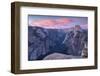 Sunset above Yosemite Valley and Half Dome, viewed from Glacier Point, Yosemite, California, USA. S-Adam Burton-Framed Photographic Print